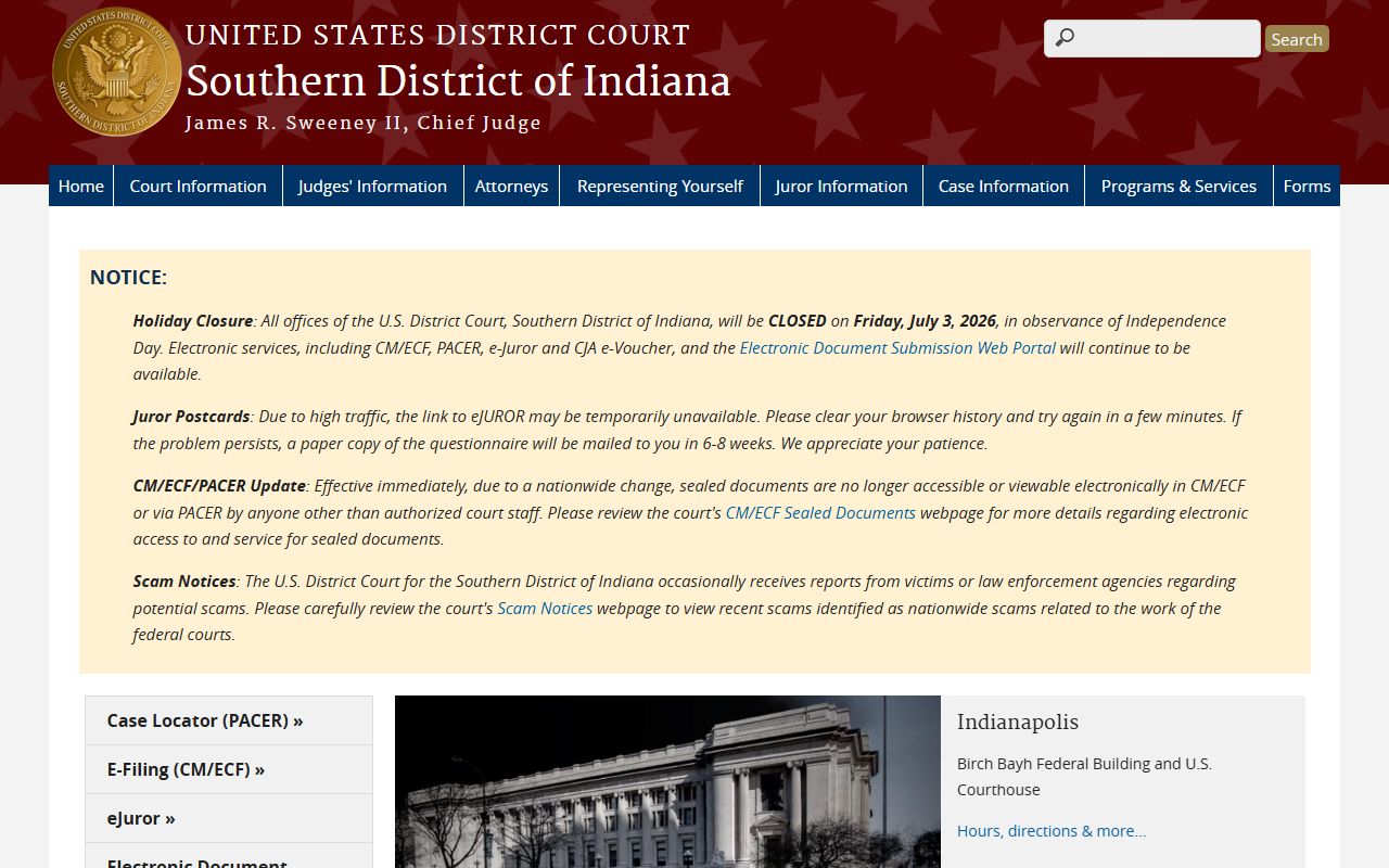 Franklin County Circuit Court federal court distinction