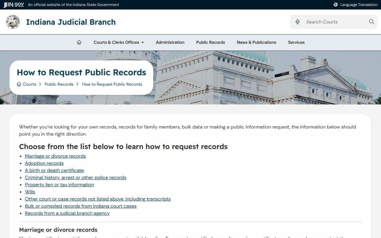 Franklin County probate records public request guidance