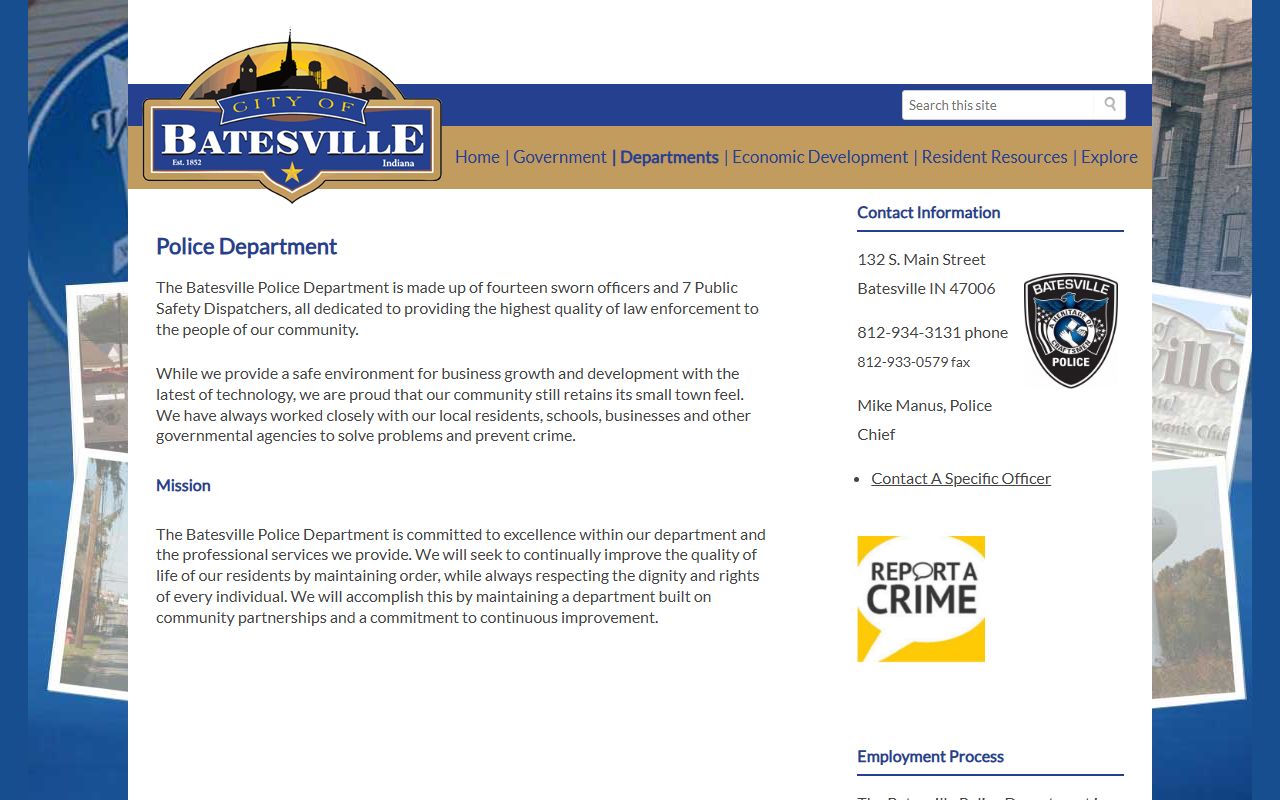 Franklin County traffic court records and Batesville Police Department